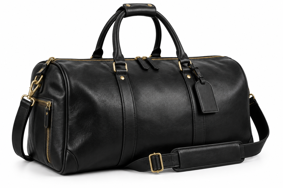 Whitmore Duffle — Full Grain Leather with Handles and Crossbody Strap
