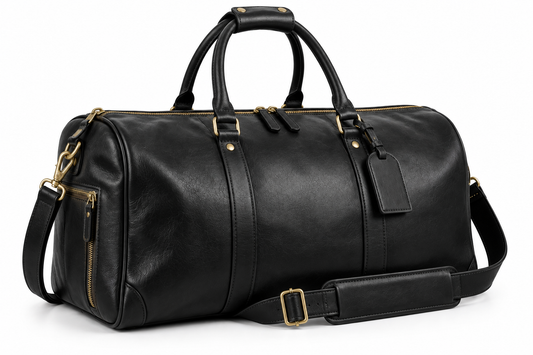 Whitmore Duffle — Full Grain Leather with Handles and Crossbody Strap