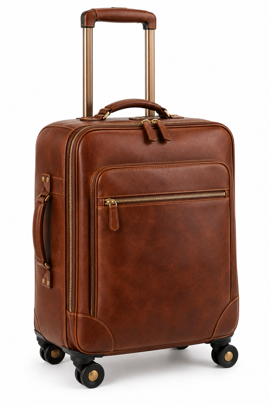 Ashcombe Carry-On — Leather Rolling Luggage