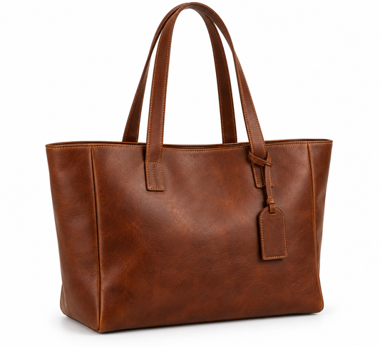 Brackenfield Convertible Tote — Full Grain Leather with a Spacious Main Compartment